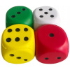 Veľká mäkká penová hracia kocka 6cm Adar, mix farieb