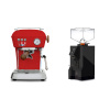 Ascaso Dream PID, Love Red + Eureka Mignon Perfetto, BL black
