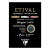 Clairefontaine Etival Black Cold Pressad/Rough A4 15 listov 300 g