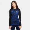 Nike Chelsea Dri-FIT Strike Drill Performance Quarter-Zip Long Sleeve Top Womens Blue 16 (XL)