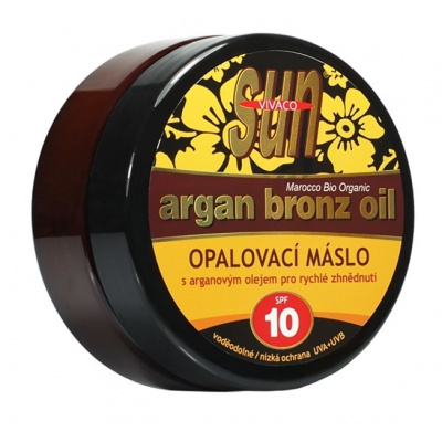 Vivaco SUN Argan oil opaľovacie MASLO SPF 10 s arganovým olejom pre rýchle zhnednutie\s200 ml