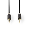 Nedis CABW22000AT20 - Stereofónny Audio Kábel | 3,5mm Zástrčka - 3,5mm Zástrčka | 2 m | Antracit