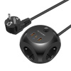 Blitzwolf | Nabíjačka s 3 AC zásuvkami, BW-PC1, 2x USB, 1x USB-C