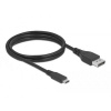 Delock DisplayPort / USB prepojovací kábel USB-C ® zástrčka, Konektor DisplayPort 1.5 m čierna 86040 pozlátené kontakty, 4K UHD, trojžilový tienený Kábel USB-C; 86040