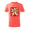 Znak ČSR - Československá republika (1948–1960) - Tričko detské bavlnené - 158 cm/12 rokov ( Korálová )