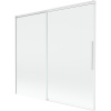 Mexen Rox, 2-krídlová posuvná vaňová zástena 170 x 150 cm, 8mm číre sklo, biely profil, 8C9-170-001-20-00