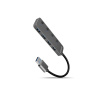 AXAGON HUE-MSA, 4x USB 3.2 Gen 1 SWITCH hub, kovový, micro USB nap. konektor, kabel USB-A 20cm (HUE-MSA)