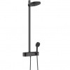 Hansgrohe Sprchový systém Pulsify S EcoSmart s termostatickou batériou, čierny matný 24241670