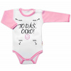 Baby Nellys Body dlhý rukáv s vtipným textom Baby Nellys TO DÁŠ OCKO holka