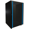 EXTRALINK Rozvádzač 27U, 800x800mm, stojanový, sklenené dvere, čierny, v demonte