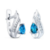 Silvego Strieborné náušnice CORNELIA so syntetickým Topazom QRE04TE