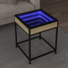 zahrada-XL Konferenčný stolík s nekonečnými LED dub sonoma 40x40x51 cm 847673