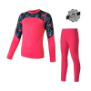 SENSOR MERINO IMPRESS SET dětský triko dl.rukáv + spodky magenta/floral 20200014-06