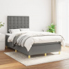 vidaXL Boxspring posteľ s matracom tmavosivý 120x200 cm látka - Sivá - 166937-101299