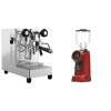 Lelit MaraX3 PL62X3, stainless steel + Eureka Helios 75, ferrari red