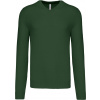 KARIBAN VINTAGE K965 / Pánsky sveter s výstrihom do V - forest green M