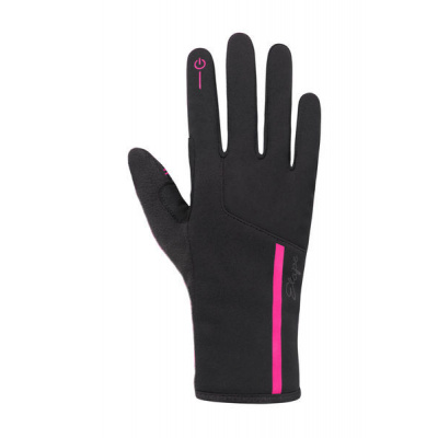 Dámske cyklistické rukavice ETAPE DIANA WS +, čierna / ružová Veľkosť: M