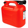 Kanister na benzín - Palivový plastový kanál červený lievik 10l (Palivový plastový kanál červený lievik 10l)