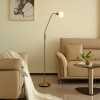 Stojacia lampa Lindby Elaina, mosadzná farba, 162 cm, flexibilná, E14 - F22321BM.OM