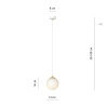 EMIBIG LIGHTING Závesné svietidlo Royal, opálovo biele/biele, sklo, E14 - 1244/1