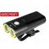 LED bicyklové svietidlo Gaciron V9D-1600 Professional, USB nabíjateľný, USB Powerbank, Praktik Set