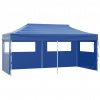 zahrada-XL Profesionálny skladací párty stan+4 steny 3x6 m, oceľ, modrý 48865