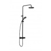Kludi Dive - Sprchový set s termostatom, priemer 20 cm, 3 prúdy, matná čierna 6807939-00