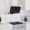 zahrada-XL Nástenný digestor 60 cm nerez a tvrdené sklo strieborný 51661