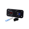 Voltmeter do auta R003 + 2x USB zásuvka, panel