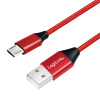 Kábel Logilink USB - microUSB typ B 0,3 m červený (CU0151)