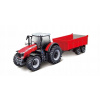 Bburago Farm Traktor Massey FERGUSSON 8740S Tractor with Trailer 1:50