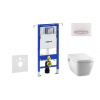 Geberit Duofix - Modul na závesné WC s tlačidlom Sigma50, alpská biela + Tece One - sprchovacia toaleta a doska, Rimless, SoftClose 111.355.00.5 NT8