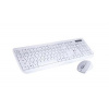 C-TECH C-TECH klávesnice WLKMC-01, bezdrátový combo set s myší, bílý, USB, CZ/SK