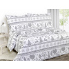 Dreamy Linens Vianočné obliečky bavlnené Vianočný motív šedý