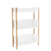 3-poličkový regál prírodný bambus/biela, BALTIKA TYP 2