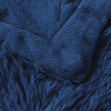Prikrývka na posteľ - Trh s bavlnou prikrývka 200 x 160 cm (Čierna talianska 160x200 Double -Dounded Navy Blue Shaggy)