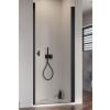 RADAWAY NES BLACK DWJ I 80cm pravé dvere do niky, profil čierny, sklo číre, 10026080-54-01R