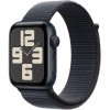 Apple Watch SE (2024) 40mm Temne atramentový hliník s atramentovo fialovým prevliekacím remienkom (MXEA3QC/A)