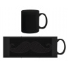 Čierny hrnček fúzy movember