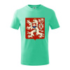Znak ČSR - Československá republika (1948–1960) - Tričko detské bavlnené - 122 cm/6 rokov ( Mätová )