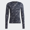Pánske Tričko s dlhým rukávom ADIDAS TF AOP LS TEE HS9797 – Sivá