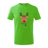 Jeleň so šálom - Tričko detské bavlnené - 104-110cm / 3-4 roky ( Apple Green )