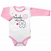 Baby Nellys Body dlhý rukáv s vtipným textom Trenérka celé rodiny