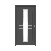 Hliníkovo-oceľové vchodové dvere pasívne Hestia 100 x 210 cm P antracit