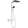 HANSGROHE Raindance Alive Q Showerpipe EcoSmart nástenný sprchový systém s termostatom ShowerSelect Comfort, horná sprcha 1jet 345 x 210 mm, ručná sprcha 3jet, chróm, 24581000