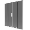 Mexen Velar Duo dvojkrídlová zasúvacia vaňová zástena 140 x 150 cm, grafit, biela - 896-140-000-42-20