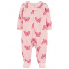 CARTER'S Overal na zips Sleep&Play Pink Butterfly dievča NB/ veľ. 56
