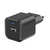 SWISSTEN 20W nabíjačka / napájací adaptér - USB-A + USB-C - GaN - čierna