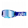 100% Okuliare ARMEGA Royal, 100% (modré chrómované plexi s čapmi pre sľudy)