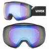 Lyžiarske okuliare UVEX Victorious FM black matt SFERICKÉ sklo Blue S2